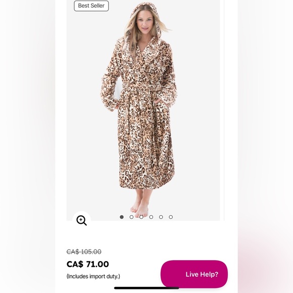 Leopard dressing gown - Picture 1 of 3